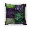 ECLECTIC BOHEMIAN PATCHWORK GREEN AND PURPLE Accent Pillow By Kavka Designs