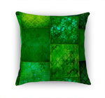 ECLECTIC BOHEMIAN PATCHWORK GREEN Accent Pillow By Kavka Designs