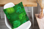 ECLECTIC BOHEMIAN PATCHWORK GREEN Accent Pillow By Kavka Designs