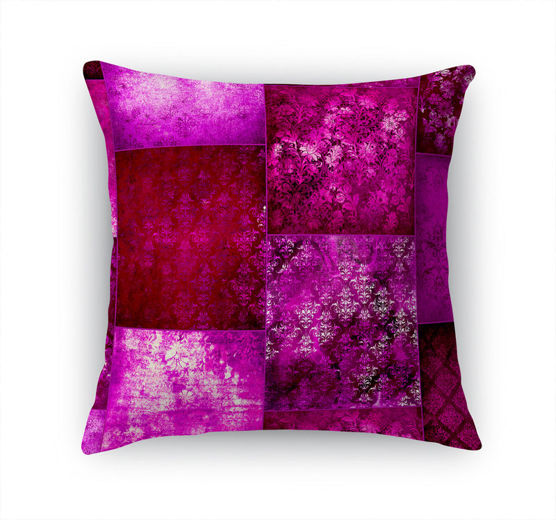 ECLECTIC BOHEMIAN PATCHWORK MAGENTA Accent Pillow By Kavka Designs