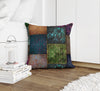 ECLECTIC BOHEMIAN PATCHWORK MULTI BOHO Accent Pillow By Kavka Designs