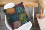 ECLECTIC BOHEMIAN PATCHWORK MULTI BOHO Accent Pillow By Kavka Designs