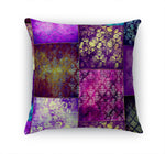 ECLECTIC BOHEMIAN PATCHWORK PURPLE Accent Pillow By Kavka Designs