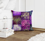 ECLECTIC BOHEMIAN PATCHWORK PURPLE Accent Pillow By Kavka Designs