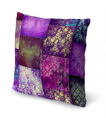 ECLECTIC BOHEMIAN PATCHWORK PURPLE Accent Pillow By Kavka Designs