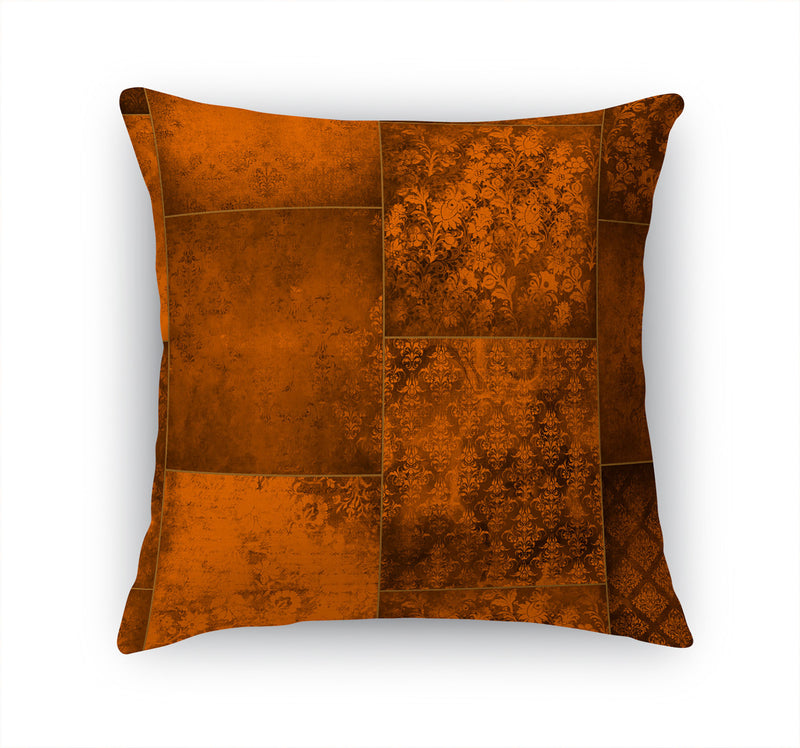 ECLECTIC BOHEMIAN PATCHWORK RUST Accent Pillow By Kavka Designs