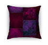 ECLECTIC BOHEMIAN PATCHWORK WINE AND PURPLE Accent Pillow By Kavka Designs