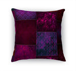 ECLECTIC BOHEMIAN PATCHWORK WINE AND PURPLE Accent Pillow By Kavka Designs