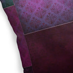 ECLECTIC BOHEMIAN PATCHWORK WINE AND PURPLE Accent Pillow By Kavka Designs