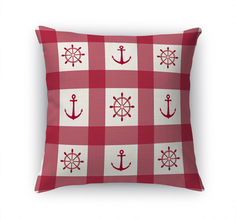 ANCHOR GALORE RED Accent Pillow By Kavka Designs