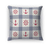 ANCHOR GALORE BLUE AND RED Accent Pillow By Kavka Designs