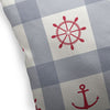 ANCHOR GALORE BLUE AND RED Accent Pillow By Kavka Designs