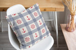 ANCHOR GALORE BLUE AND RED Accent Pillow By Kavka Designs