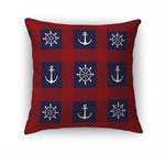 ANCHOR GALORE NAVY AND RED Accent Pillow By Kavka Designs