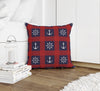 ANCHOR GALORE NAVY AND RED Accent Pillow By Kavka Designs