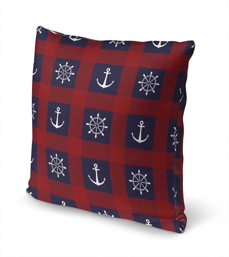 ANCHOR GALORE NAVY AND RED Accent Pillow By Kavka Designs