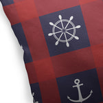 ANCHOR GALORE NAVY AND RED Accent Pillow By Kavka Designs