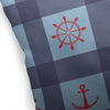 ANCHOR GALORE LIGHT BLUE AND RED Accent Pillow By Kavka Designs