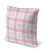 ANCHOR GALORE PINK AND MINT Accent Pillow By Kavka Designs