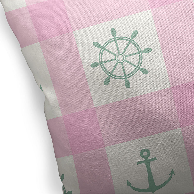 ANCHOR GALORE PINK AND MINT Accent Pillow By Kavka Designs