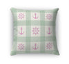 ANCHOR GALORE MINT AND PINK Accent Pillow By Kavka Designs