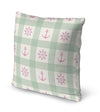 ANCHOR GALORE MINT AND PINK Accent Pillow By Kavka Designs