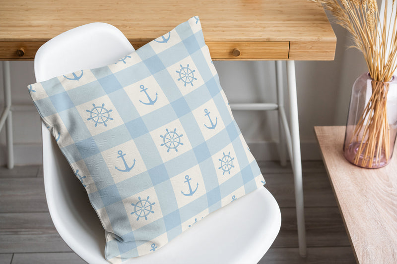 ANCHOR GALORE LIGHT BLUE Accent Pillow By Kavka Designs