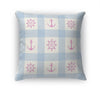 ANCHOR GALORE LIGHT BLUE AND PINK Accent Pillow By Kavka Designs