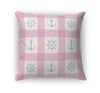 ANCHOR GALORE PINK AND LIGHT BLUE Accent Pillow By Kavka Designs