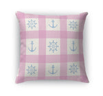 ANCHOR GALORE PINK AND LIGHT BLUE Accent Pillow By Kavka Designs