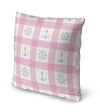 ANCHOR GALORE PINK AND LIGHT BLUE Accent Pillow By Kavka Designs