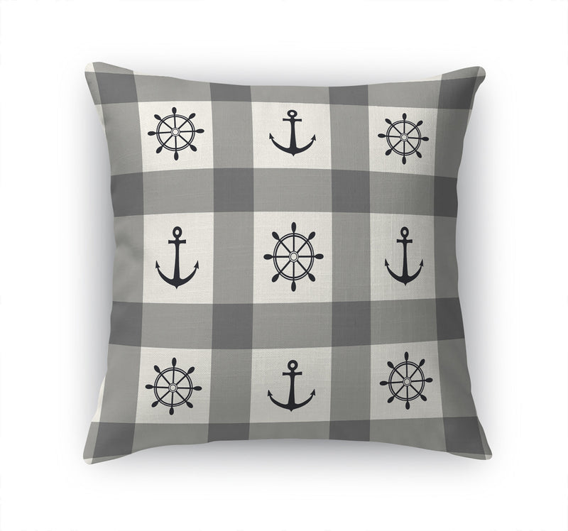 ANCHOR GALORE GREY Accent Pillow By Kavka Designs