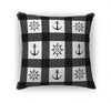 ANCHOR GALORE CHARCOAL AND WHITE Accent Pillow By Kavka Designs