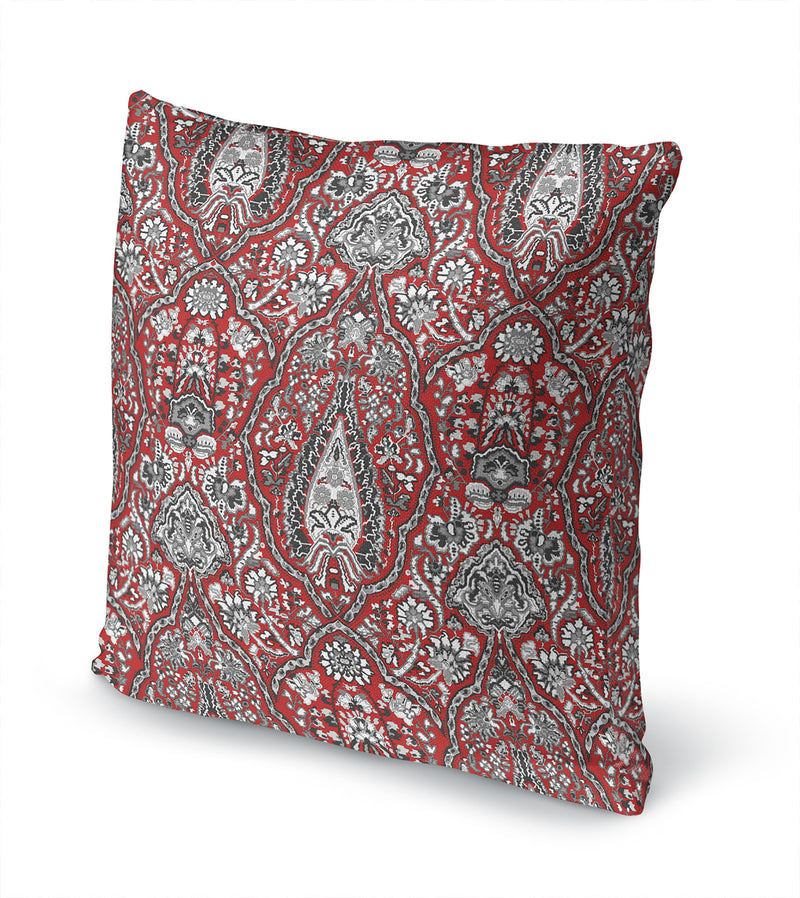 KIRMAN CORAL RED Accent Pillow By Kavka Designs