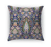 KIRMAN BLUE AND ORANGE AND GREEN Accent Pillow By Kavka Designs