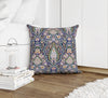 KIRMAN BLUE AND ORANGE AND GREEN Accent Pillow By Kavka Designs