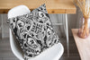 MAHAL CHARCOAL AND WHITE Accent Pillow By Kavka Designs