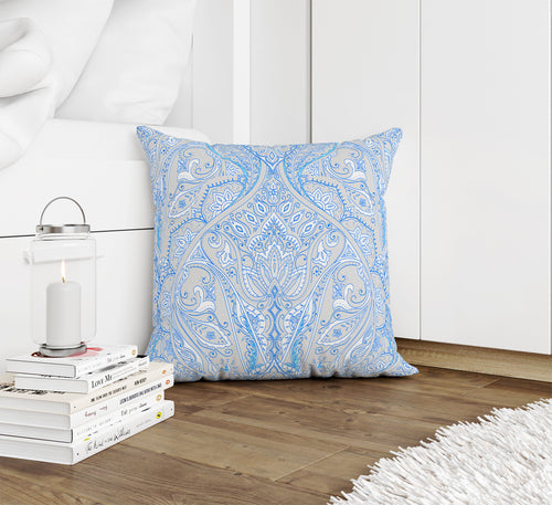 MAHAL BLUE GREY Accent Pillow By Kavka Designs