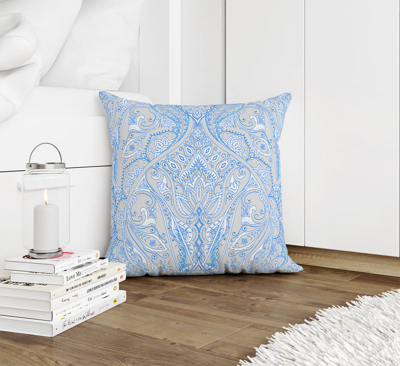 MAHAL BLUE GREY Accent Pillow By Kavka Designs