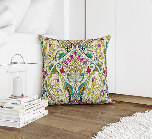 MAHAL IVORY MULTI Accent Pillow By Kavka Designs