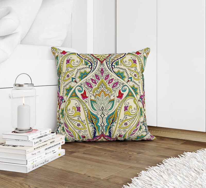 MAHAL IVORY MULTI Accent Pillow By Kavka Designs