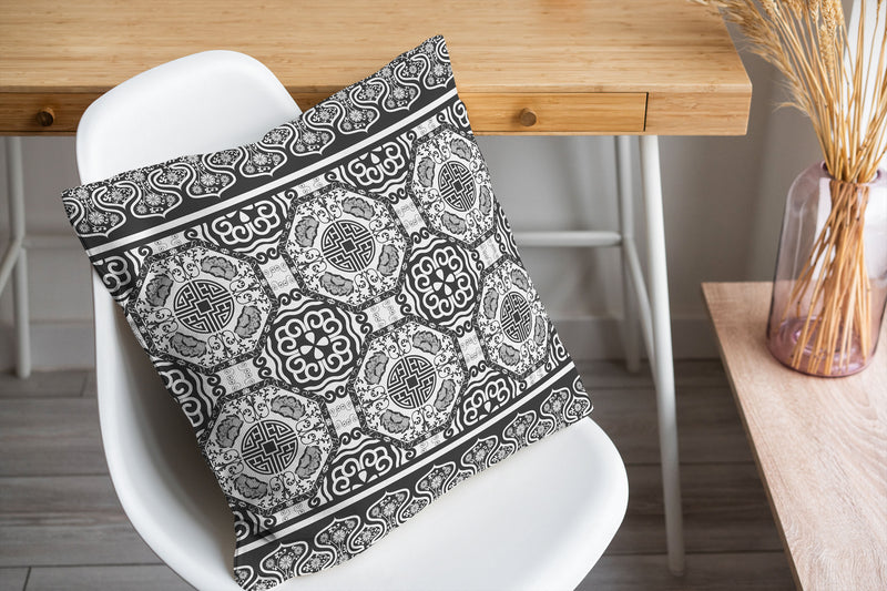 LASHA CHARCOAL Accent Pillow By Kavka Designs