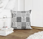 SCANDINAVIAN PATCHWORK GREYSCALE Accent Pillow By Kavka Designs