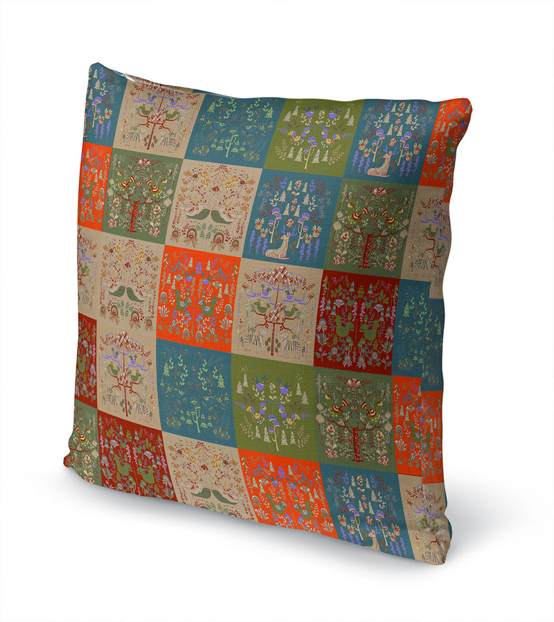 SCANDINAVIAN PATCHWORK TUSCAN TONES Accent Pillow By Kavka Designs