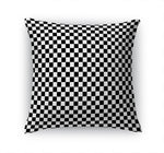 CHECKER BOARD CHARCOAL & WHITE Accent Pillow By Kavka Designs