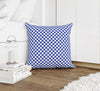 CHECKER BOARD BLUE Accent Pillow By Kavka Designs