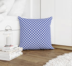 CHECKER BOARD BLUE Accent Pillow By Kavka Designs