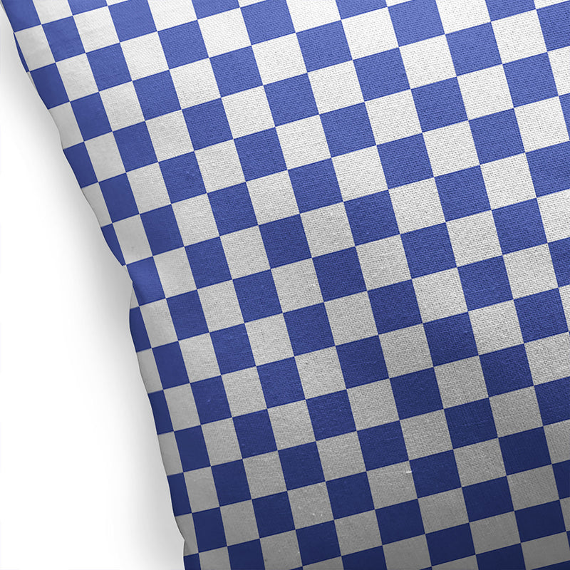 CHECKER BOARD BLUE Accent Pillow By Kavka Designs