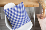 CHECKER BOARD BLUE Accent Pillow By Kavka Designs