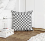 CHECKER BOARD CHARCOAL Accent Pillow By Kavka Designs